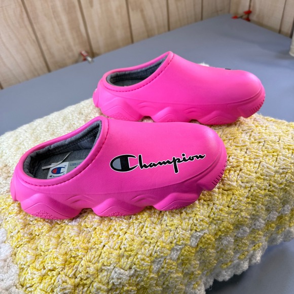 Clogs Champion Pink Clogs Slip On Shoes Womens Sz 10 Comfort Garden Work Casual - Picture 7 of 16